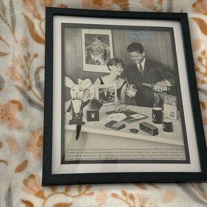 Black Framed Vintage Playboy Print